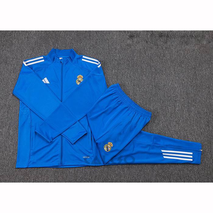 Tuta da Track di Giacca Real Madrid Bambino 2025-2026 Blu Claro